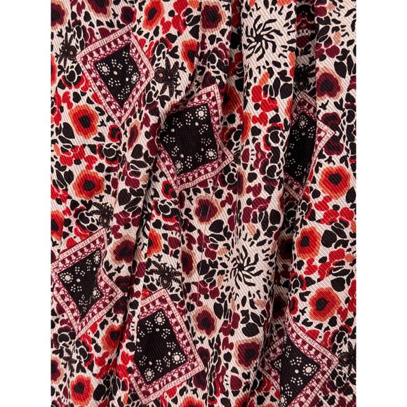 Shanghai Tang Top 2 Womens Floral Print Silk Balloon Sleeve Blouse - Picture 4 of 8